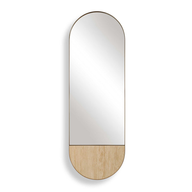 Mirror Russo Travertine Tall Oval Mirror 