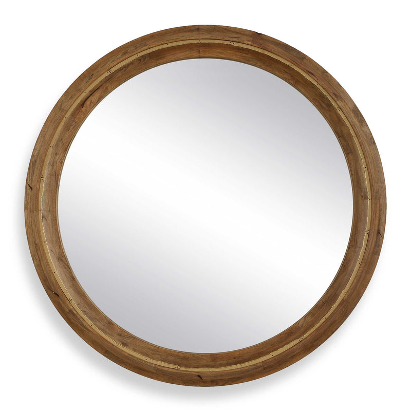 Mirror Frontier Round Wood Mirror 