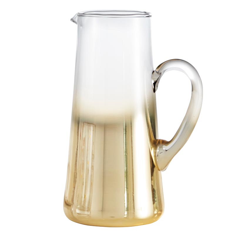 Serving Pitchers & Carafes - Metallic Gold Gradient Glass Pitcher