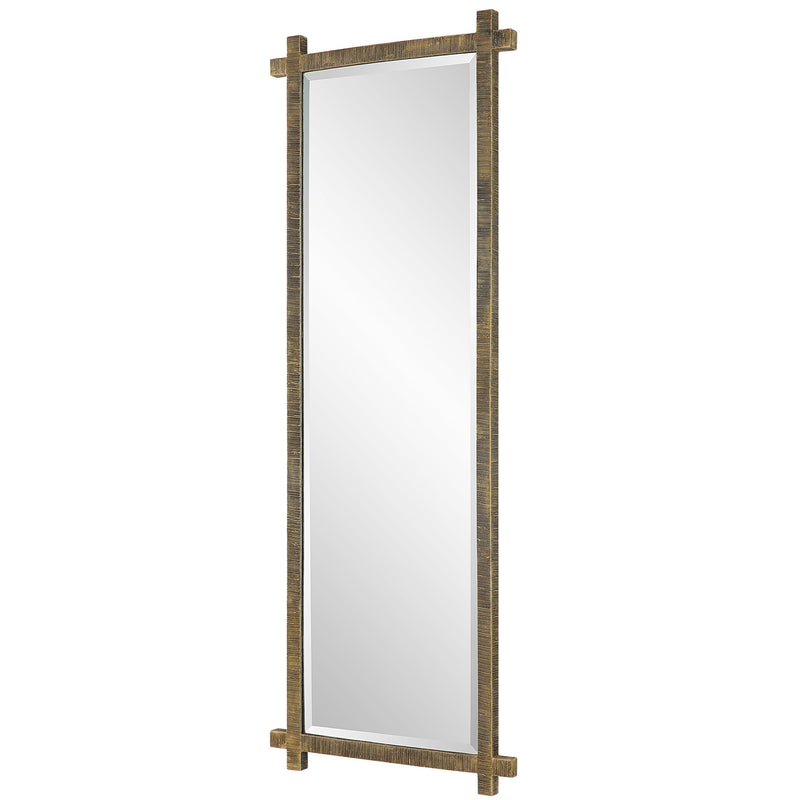 Mirror Abanu Ribbed Gold Dressing Mirror 