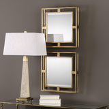 Mirror Allick Gold Square Mirrors S/2 