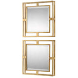 Mirror Allick Gold Square Mirrors S/2 