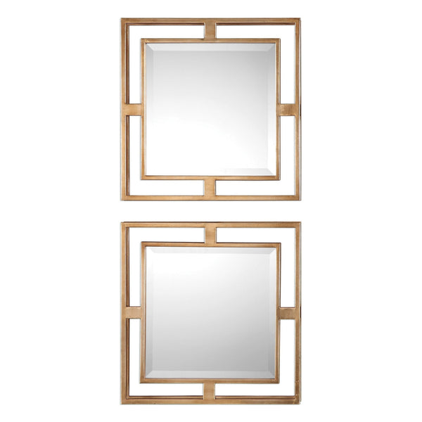 Mirror Allick Gold Square Mirrors S/2 