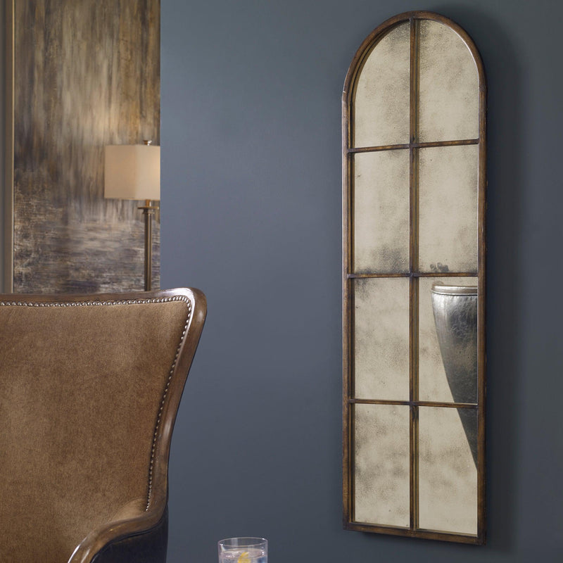 Mirror Amiel Arched Brown Mirror 