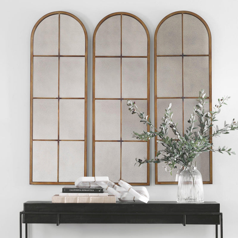 Mirror Amiel Arched Brown Mirror 