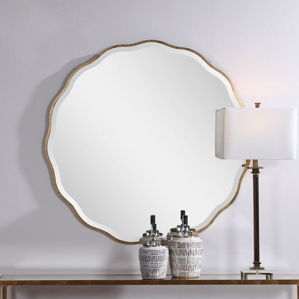 Mirror Aneta Gold Round Mirror 