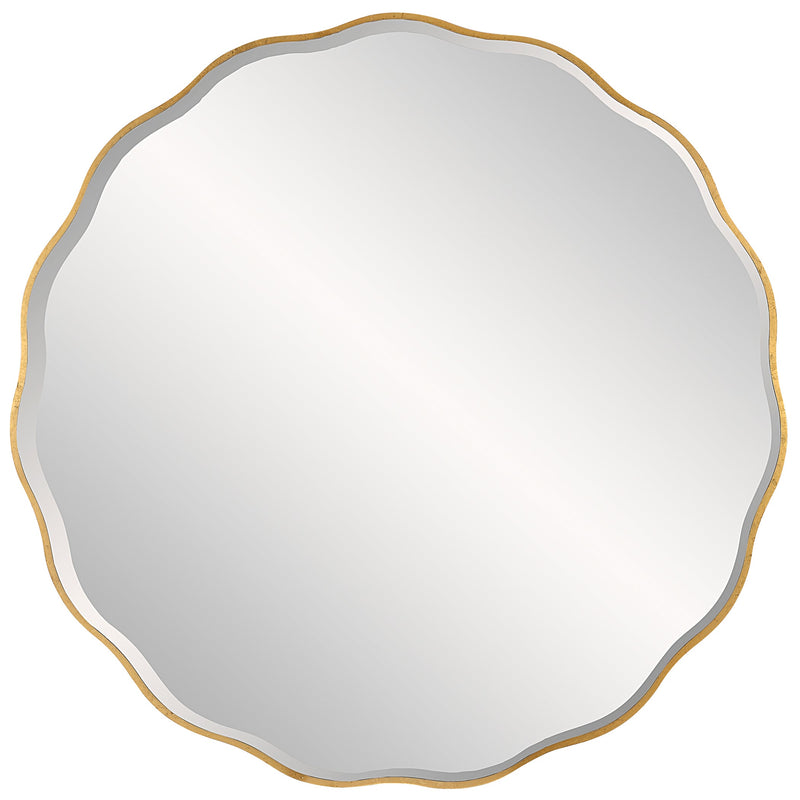 Mirror Aneta Gold Round Mirror // Large 