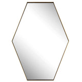 Mirror Ankara Brass Hexagon Mirror 