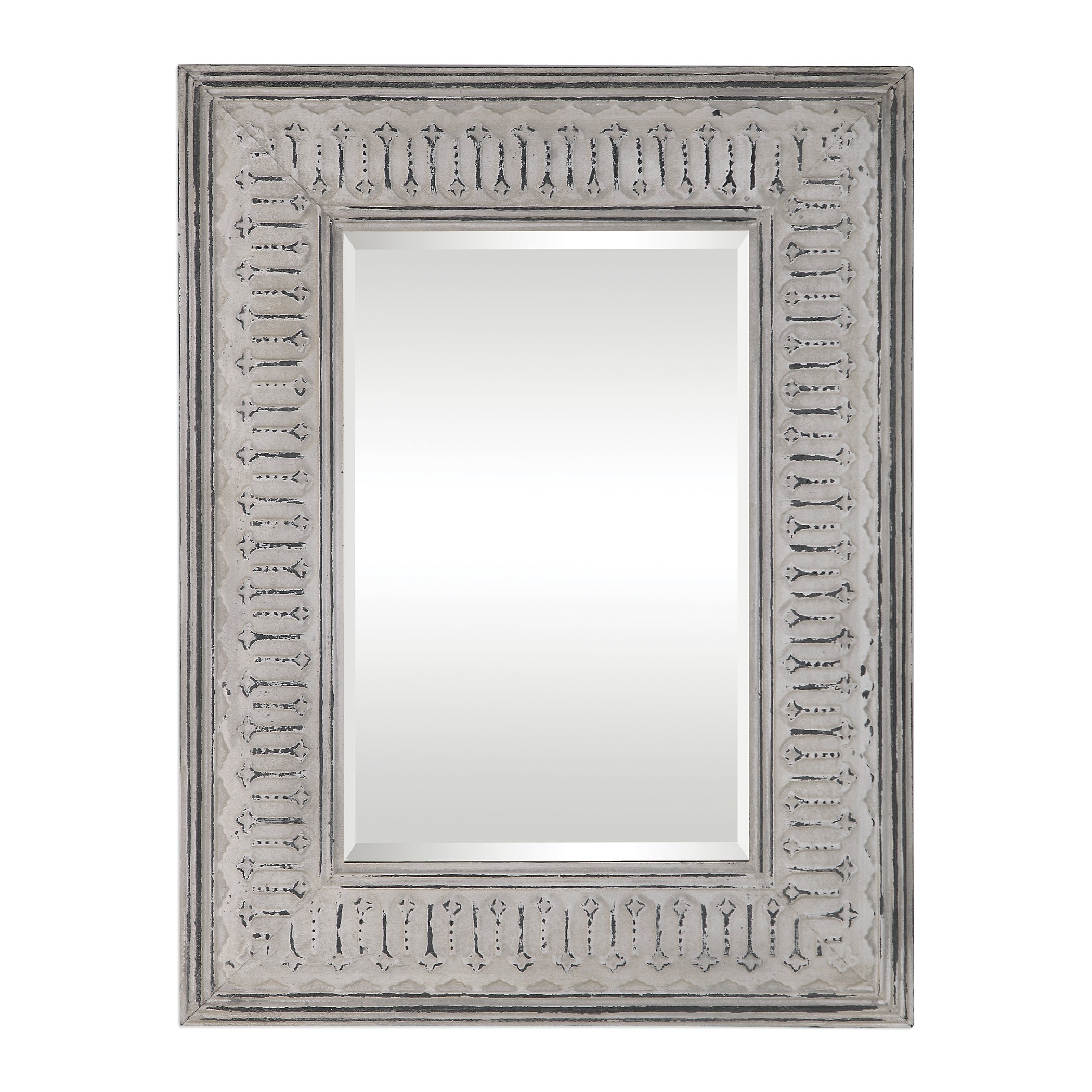 Argenton Aged Gray Rectangle Mirror | Decorative Iron Mirror for ...