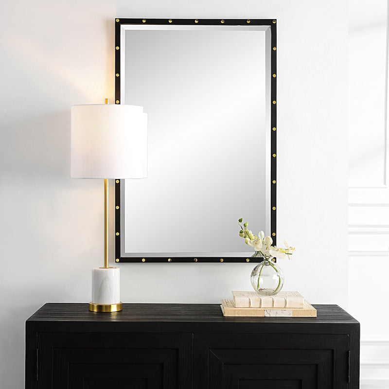 Mirror Benedo Industrial Vanity Mirror // Black & Gold 