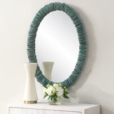 Mirror Bonaire Teal Blue Oval Mirror 