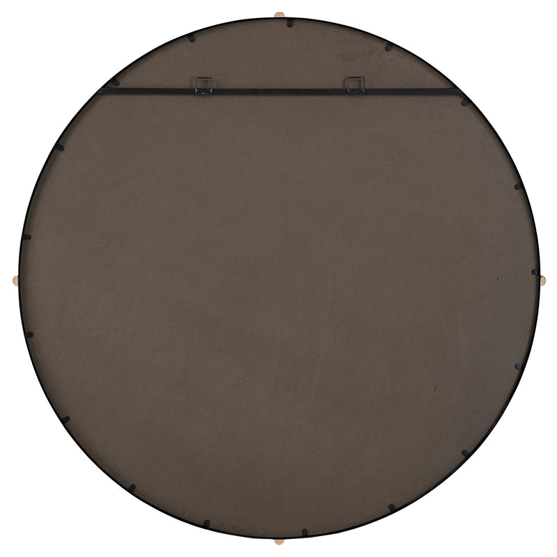 Mirror Bonded Round Mirror // Black & Gold 