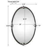 Mirror Carrick Black Oval Mirror 