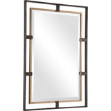 Mirror Carrizo Gold & Bronze Rectangle Mirror 