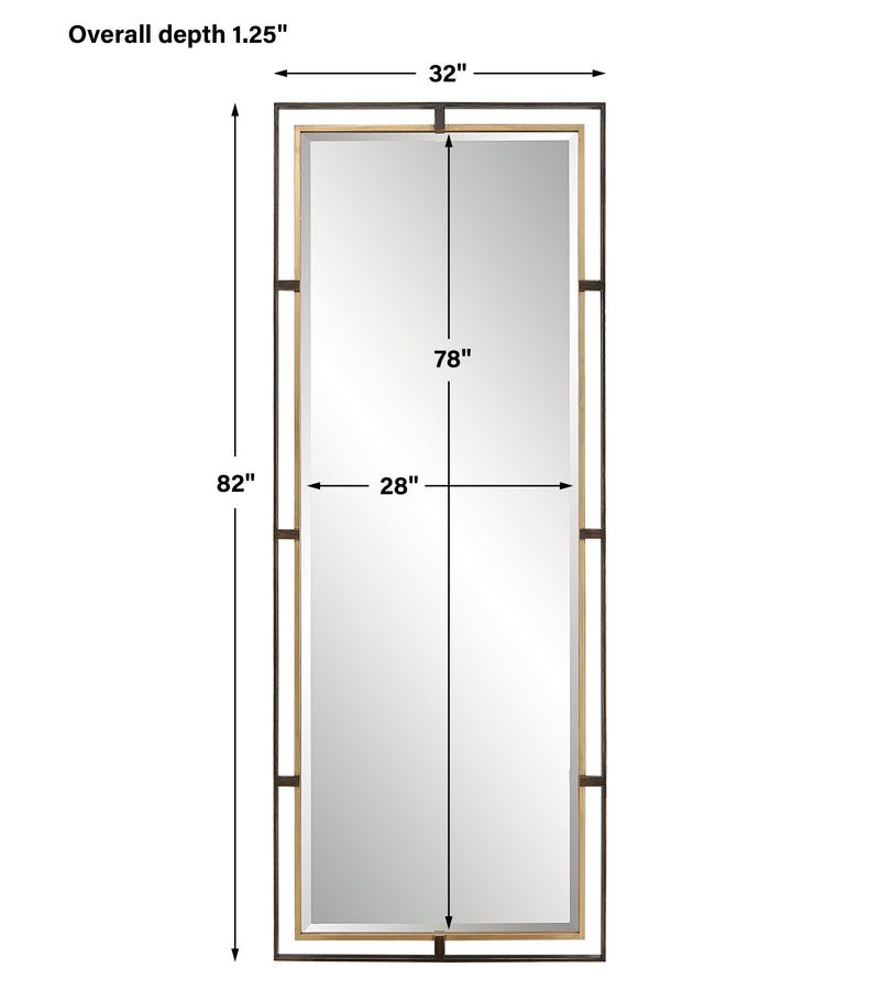 Mirror Carrizo Tall Bronze & Gold Mirror 