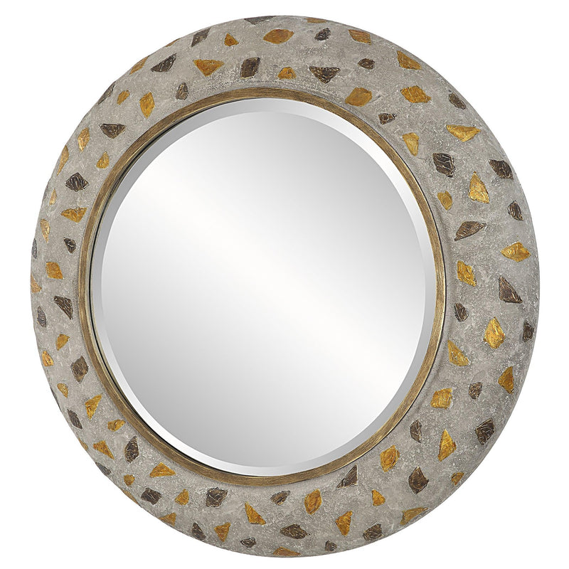 Mirror Copper Terrazzo Round Mirror 