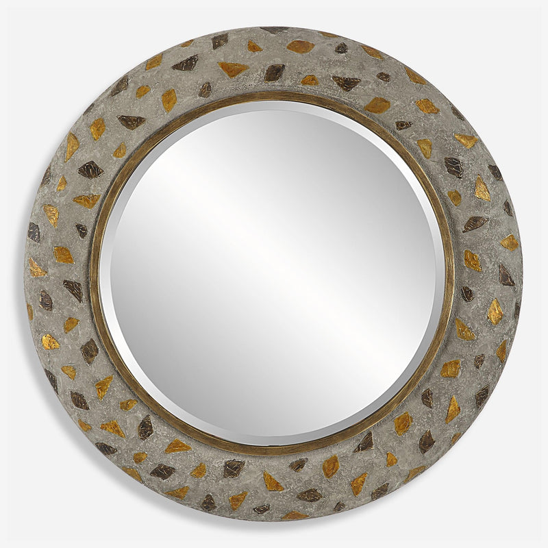 Mirror Copper Terrazzo Round Mirror 