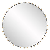 Mirror Cosmopolitan Round Mirror // Black & Gold 