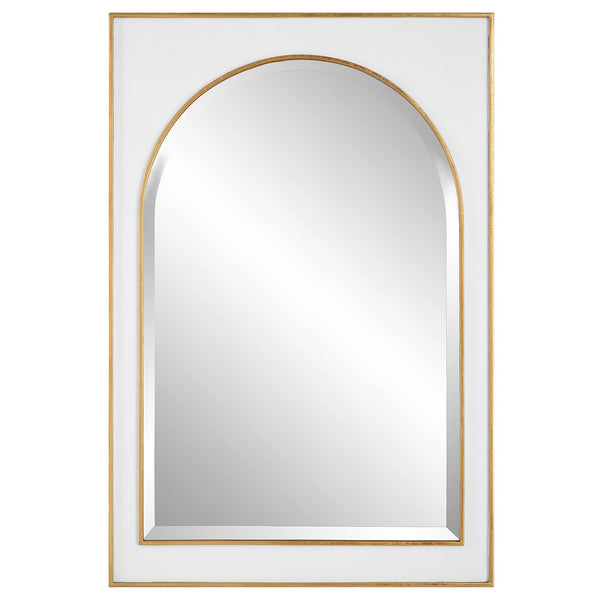 Mirror Crisanta Gloss White Arch Mirror 