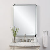 Mirror Crofton Lighted Black Large Mirror 