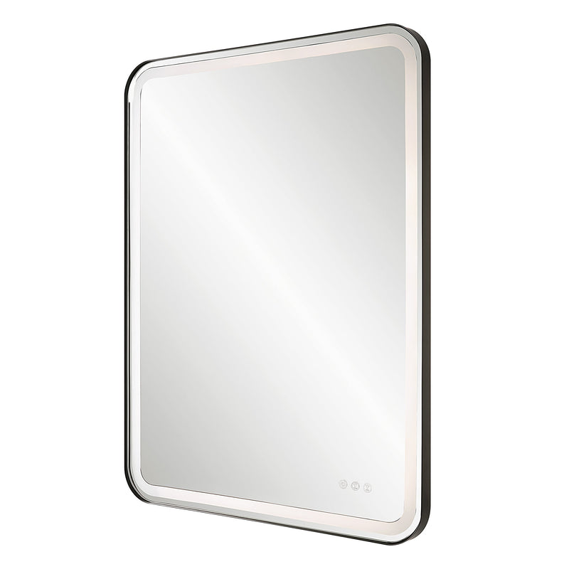 Mirror Crofton Lighted Black Large Mirror 