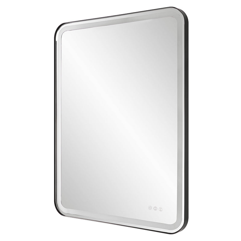 Mirror Crofton Lighted Black Large Mirror 