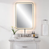 Mirror Crofton Lighted Black Vanity Mirror 