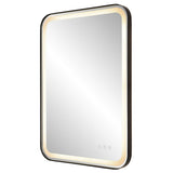 Mirror Crofton Lighted Black Vanity Mirror 