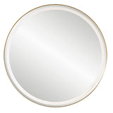 Mirror Crofton Lighted Brass Round Mirror 