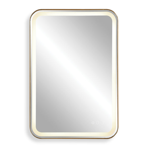 Mirror Crofton Lighted Brass Vanity Mirror 