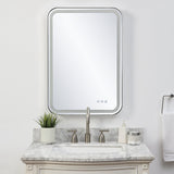 Mirror Crofton Lighted Nickel Vanity Mirror 