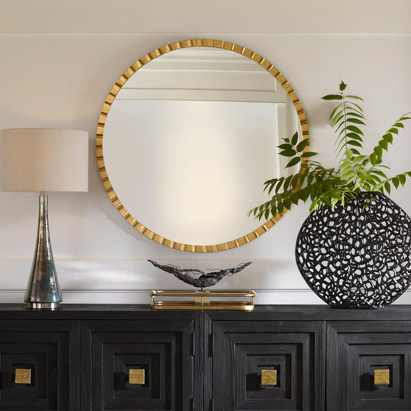 Mirror Dandridge Gold Round Mirror 