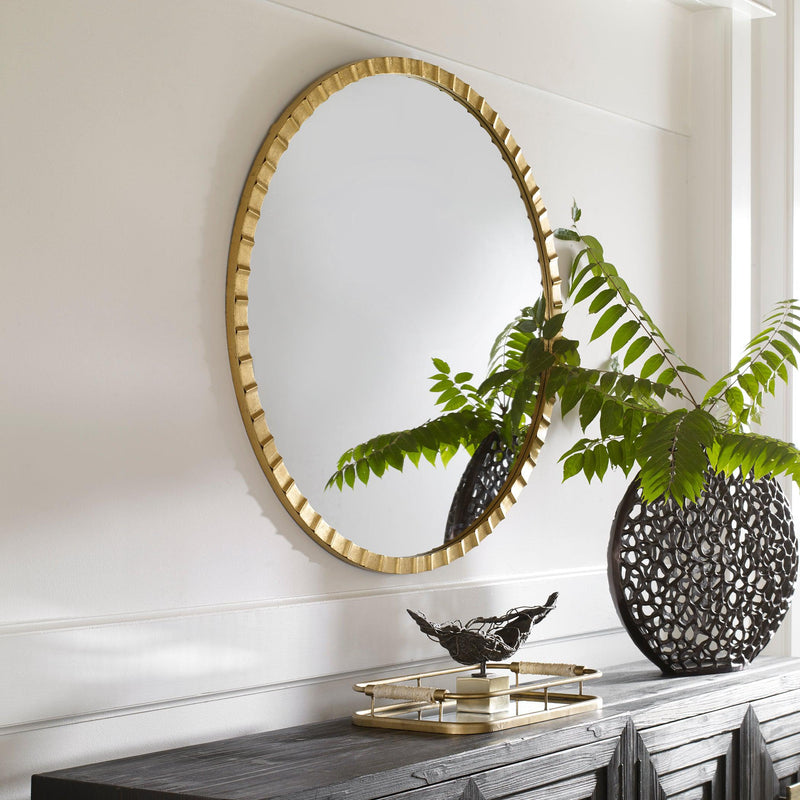 Mirror Dandridge Gold Round Mirror 