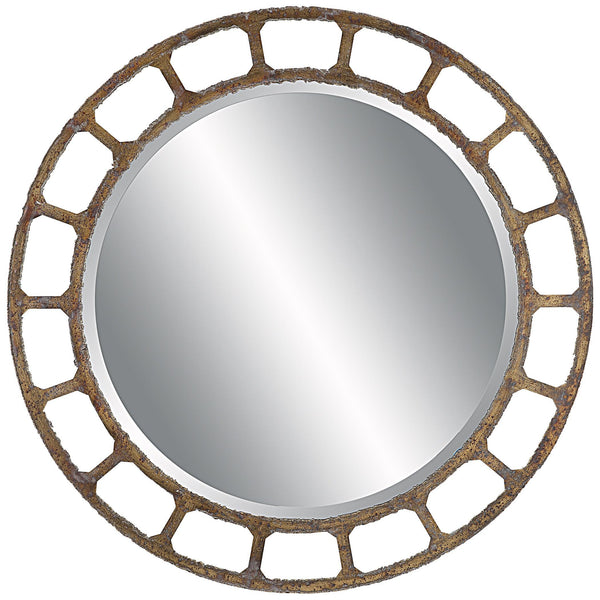 Mirror Darby Distressed Round Mirror 