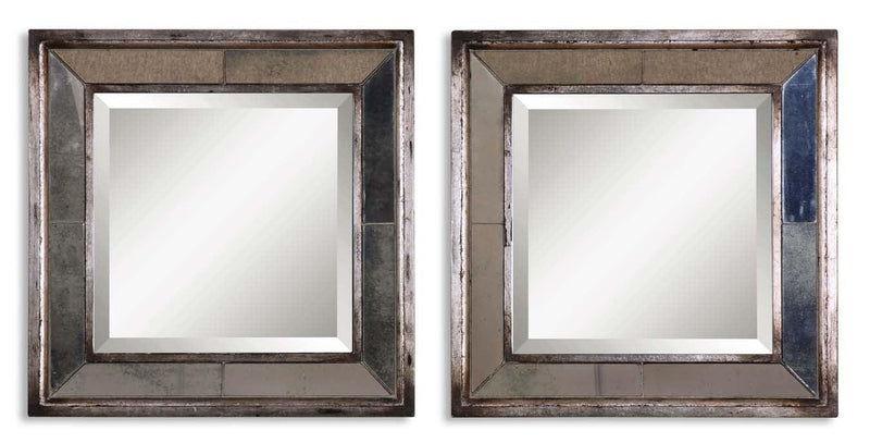 Mirror Davion Squares Silver Mirror Set/2 