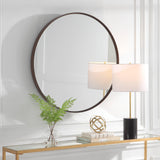 Mirror Eden Mahogany Round Mirror 