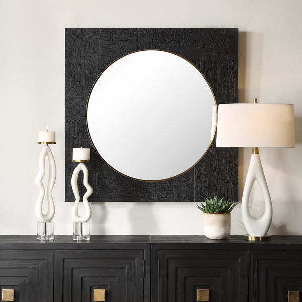 Mirror Ember Black Square Mirror 