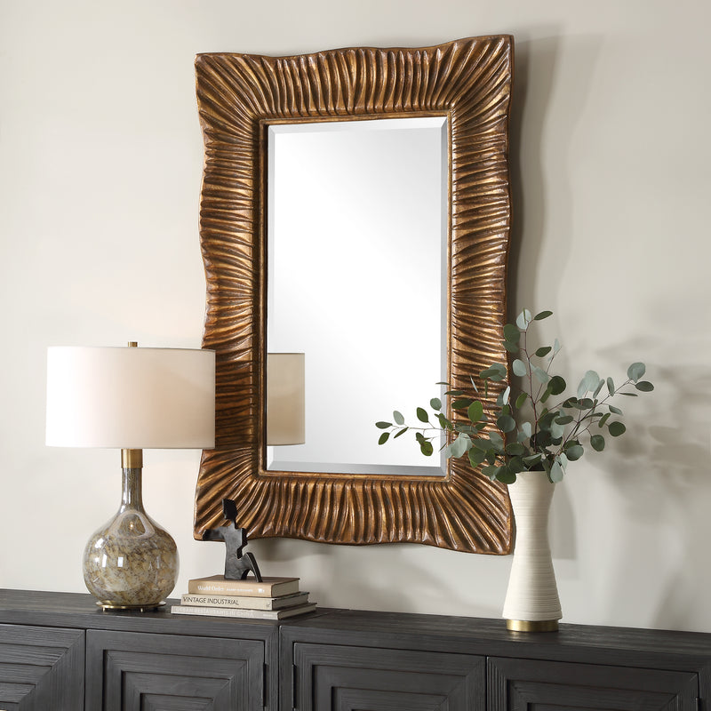 Mirror Emerson Scalloped Antique Gold Mirror 