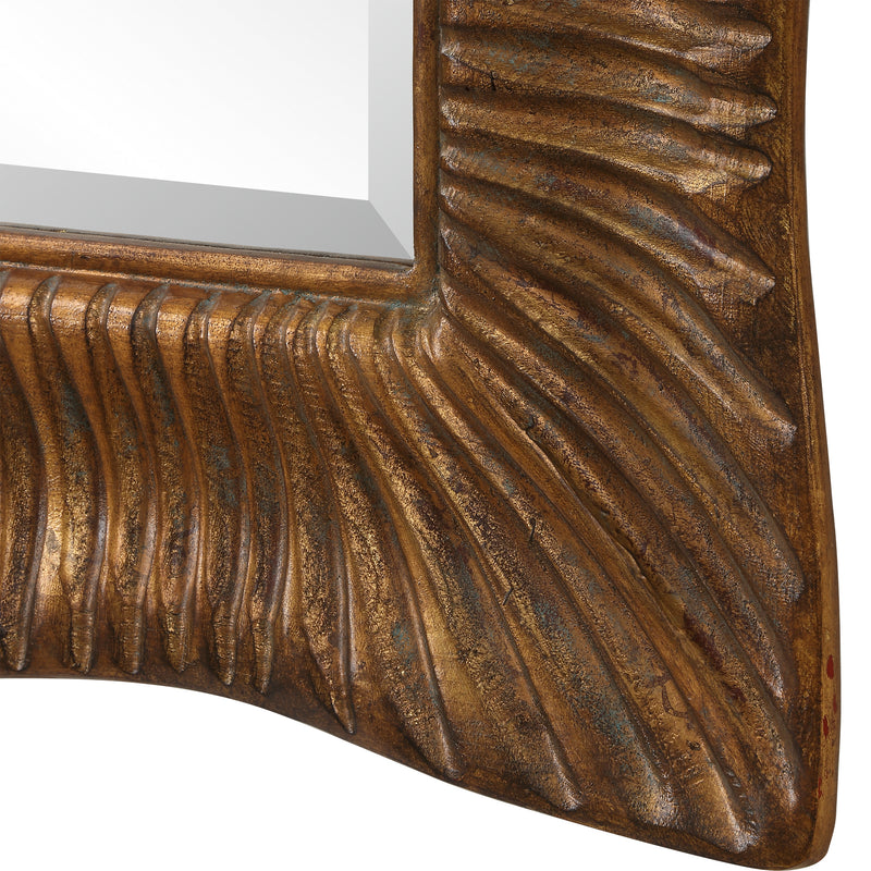 Mirror Emerson Scalloped Antique Gold Mirror 