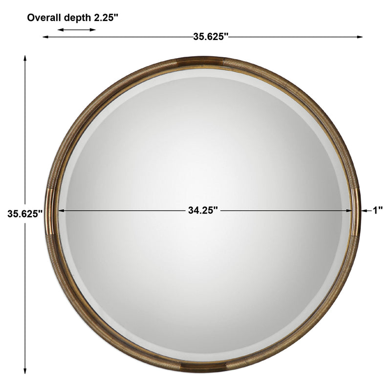 Mirror Finnick Iron Coil Round Mirror 