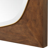 Mirror Garonne Square Walnut Mirror 