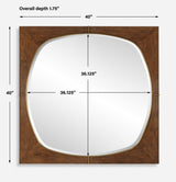 Mirror Garonne Square Walnut Mirror 