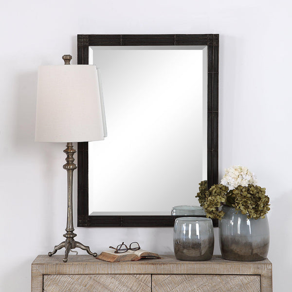 Mirror Gower Aged Black Vanity Mirror 