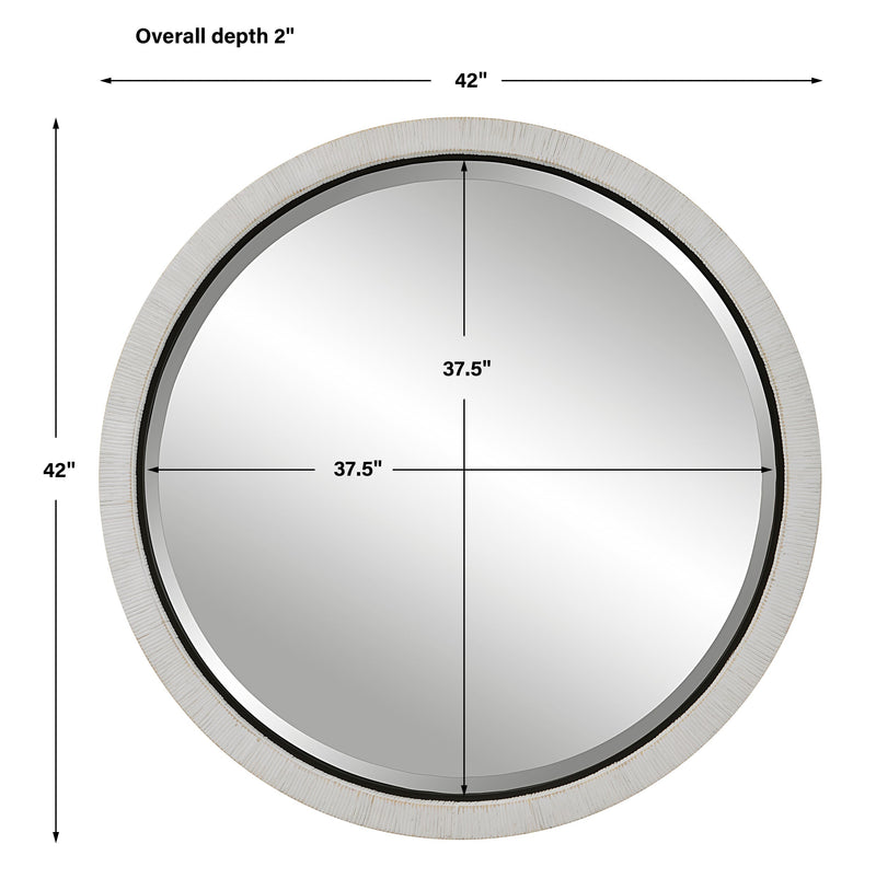 Mirror Granada Whitewash Round Mirror 