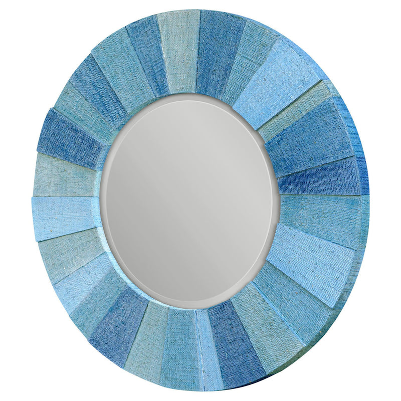Mirror Isle Aqua Round Mirror 
