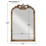 Mirror Regency Antique Gold Vanity Mirror 28 W X 43 H X 2 D (in) 
