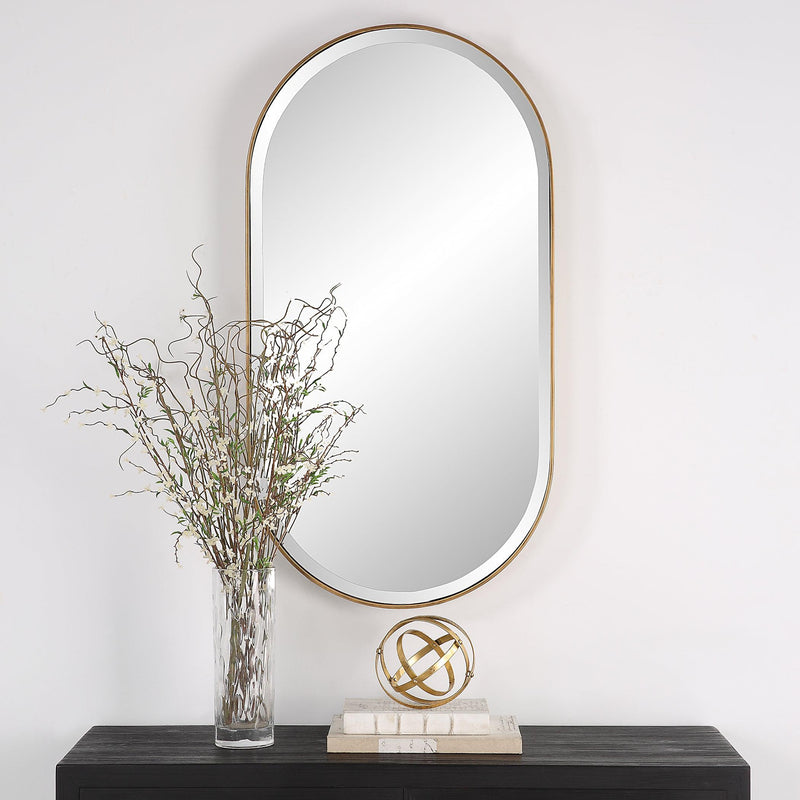 Mirror Lago Oval Gold Mirror 