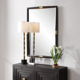Mirror Larkin Dark Wood & Brass Mirror 
