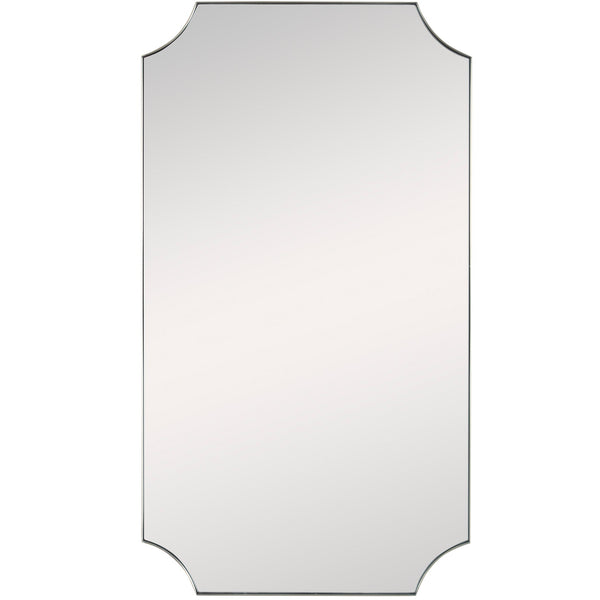 Mirror Lennox Brass Scalloped Corner Mirror 