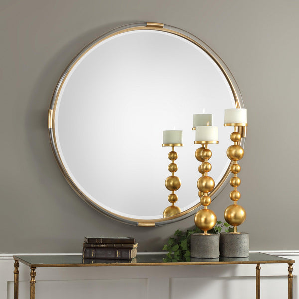 Mirror Mackai Round Gold Mirror 